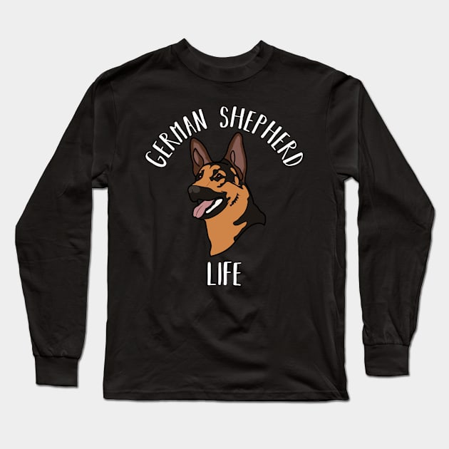 German Shepherd Life Guard Police Dog K9 Long Sleeve T-Shirt by charlescheshire